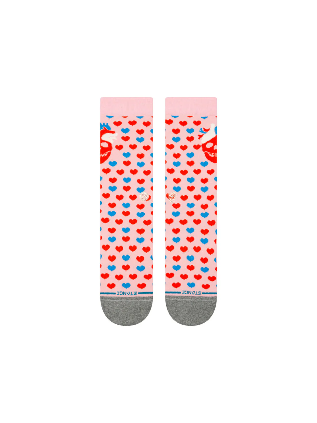 Stance Hearted Crew Sock - Pink - Image 2