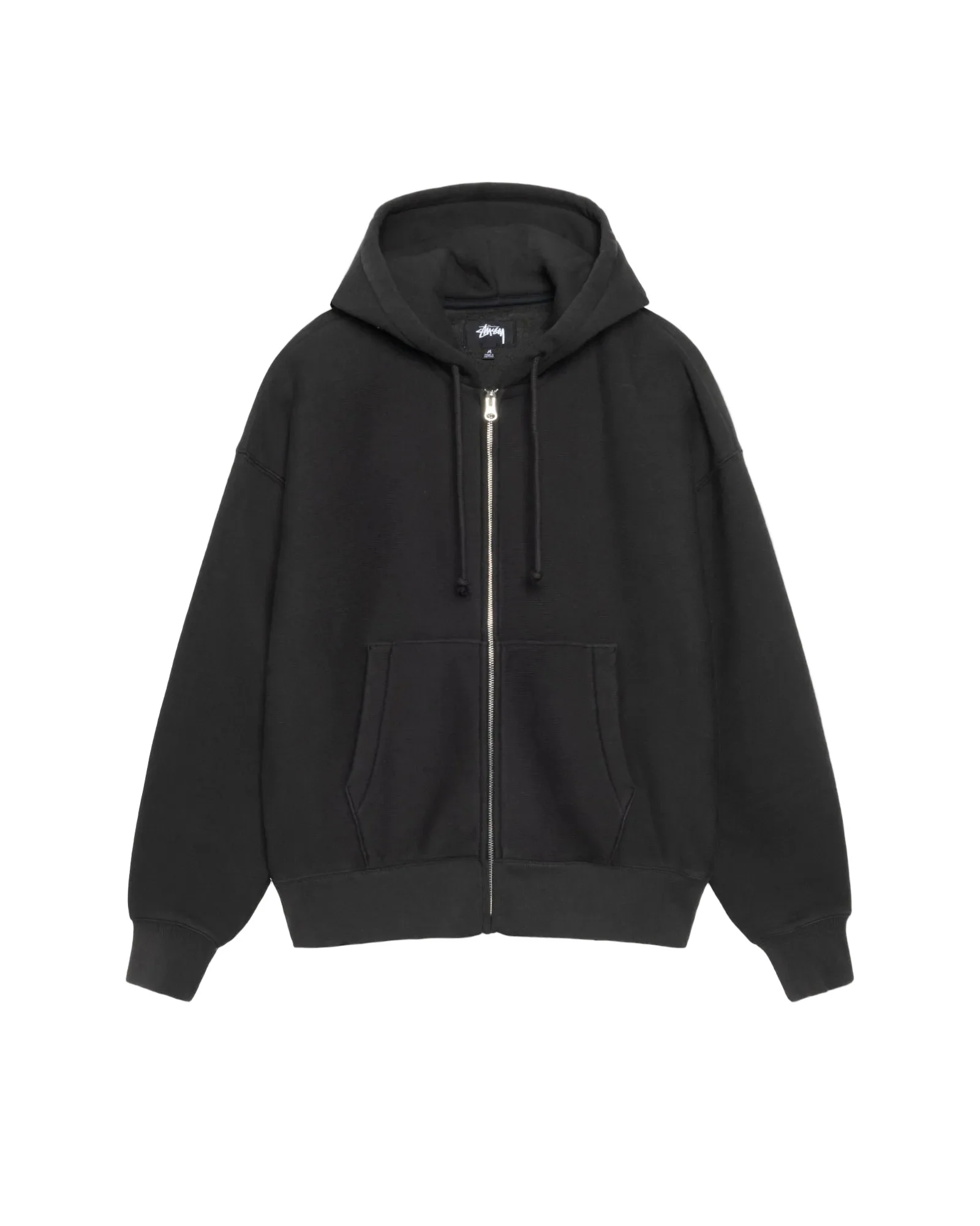 Stussy Basic Diamond Zip Hood - Black - Image 2