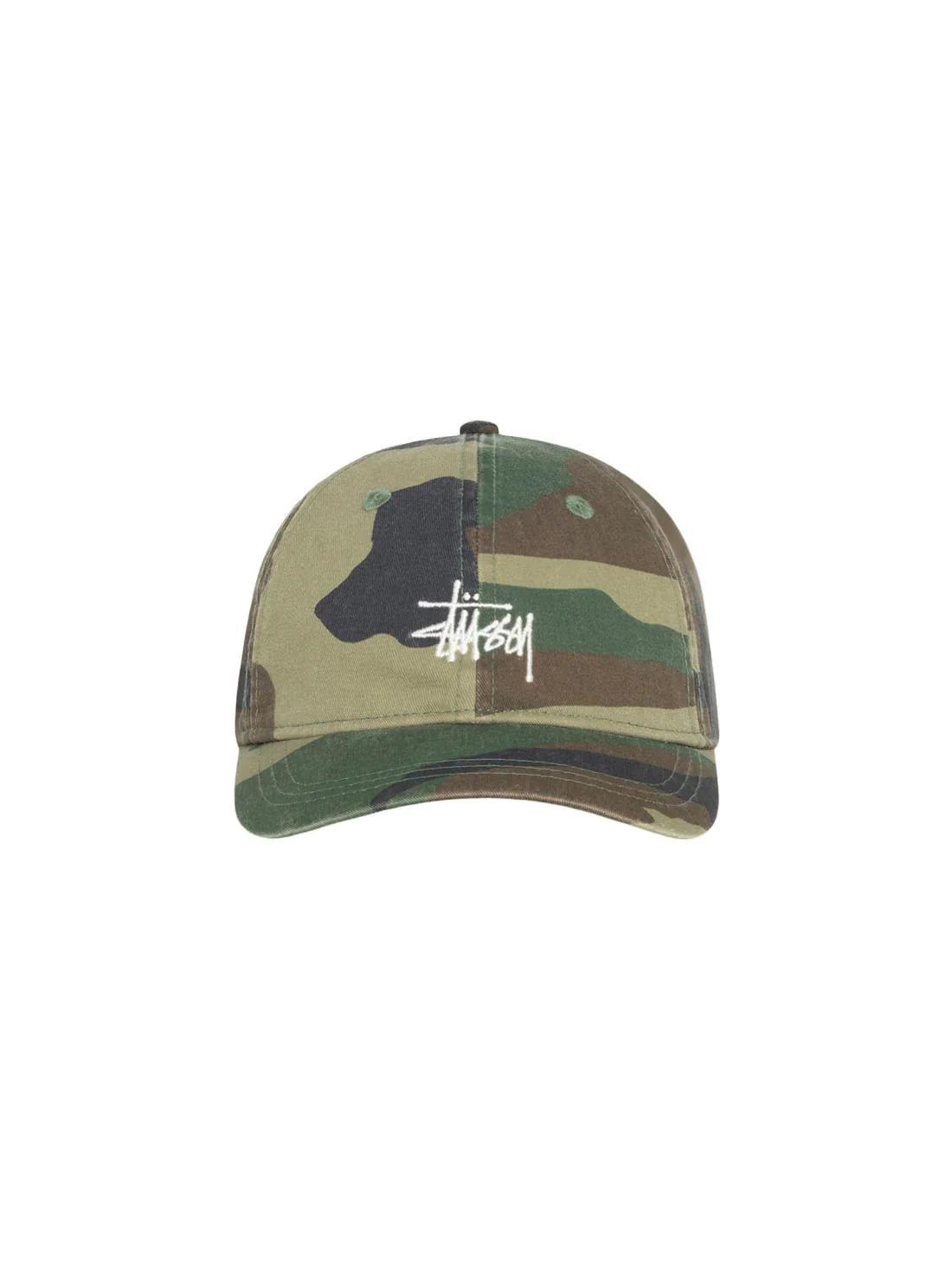 Stussy Basic Washed Low Pro Cap - Woodland Camo