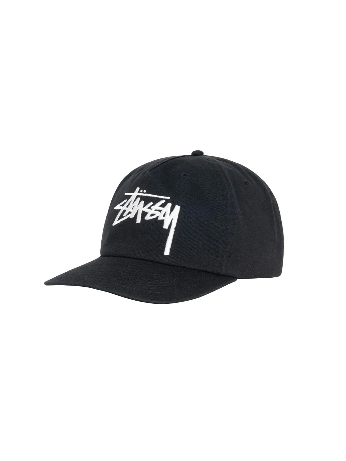 Stussy Big Stock Mid Depth Cap - Shadow Black - Image 2
