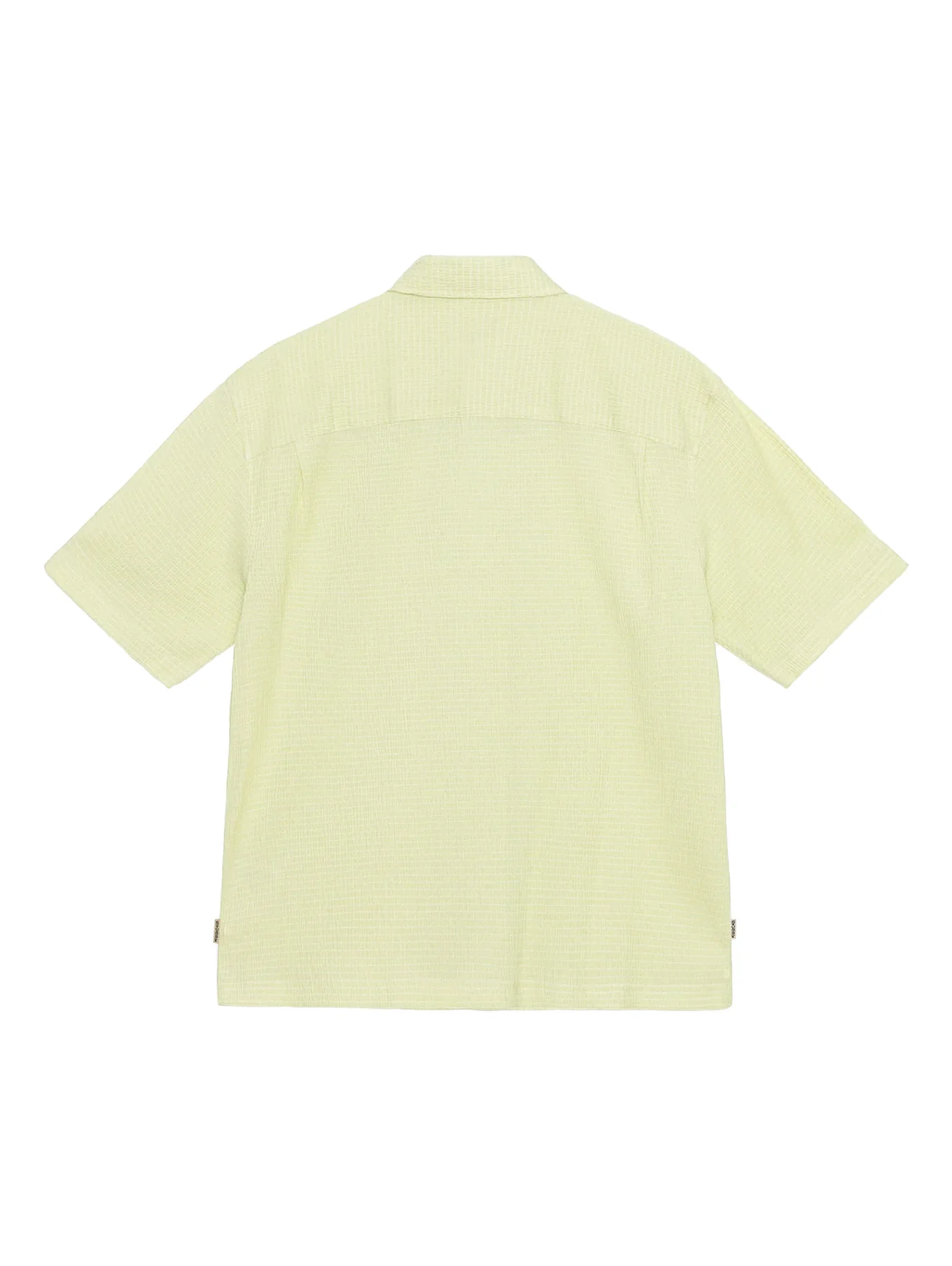 Stussy Boxy Flat Hem Crinkled Shirt - Lime - Image 2