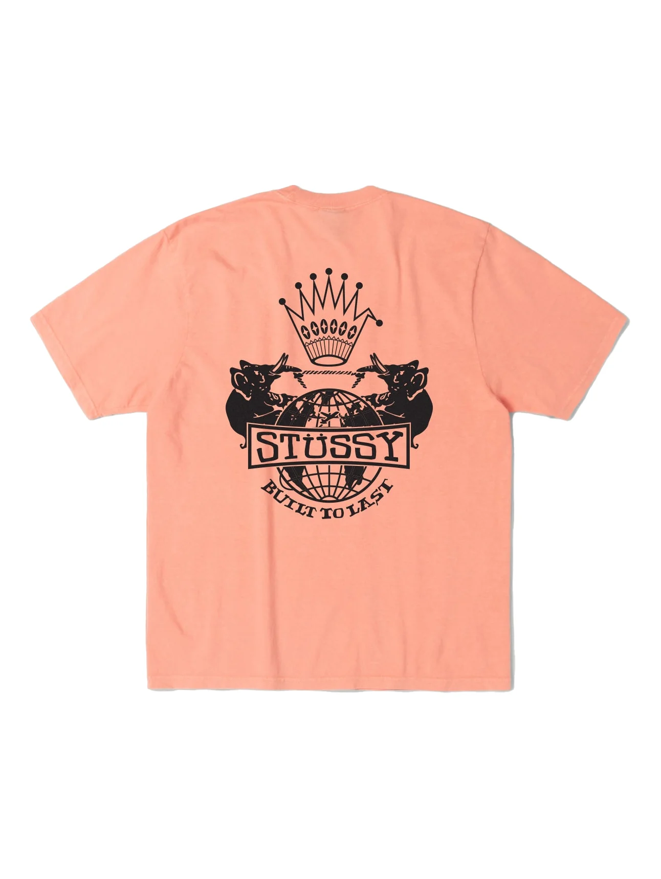 Stussy Built To Last Pigment Dyed Tee - Sherbert