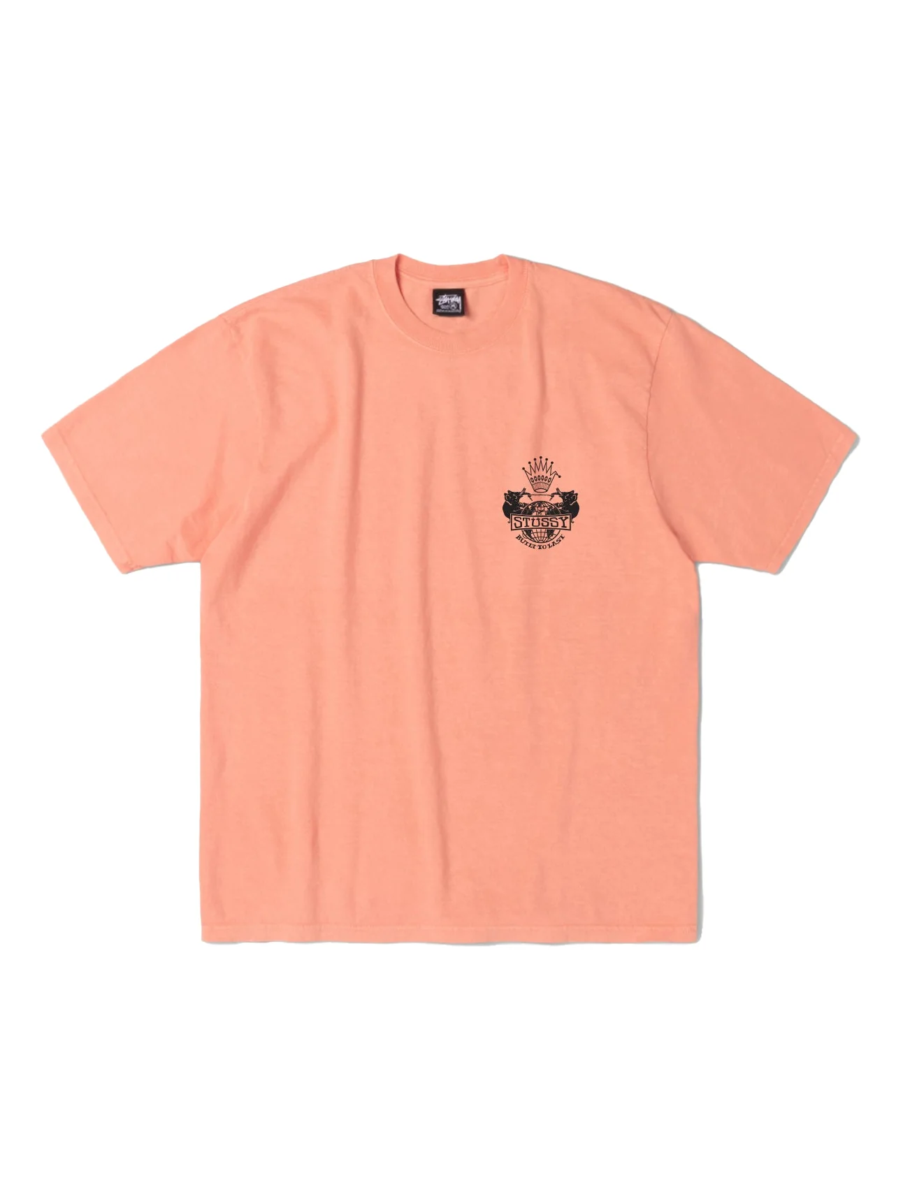 Stussy Built To Last Pigment Dyed Tee - Sherbert - Image 2