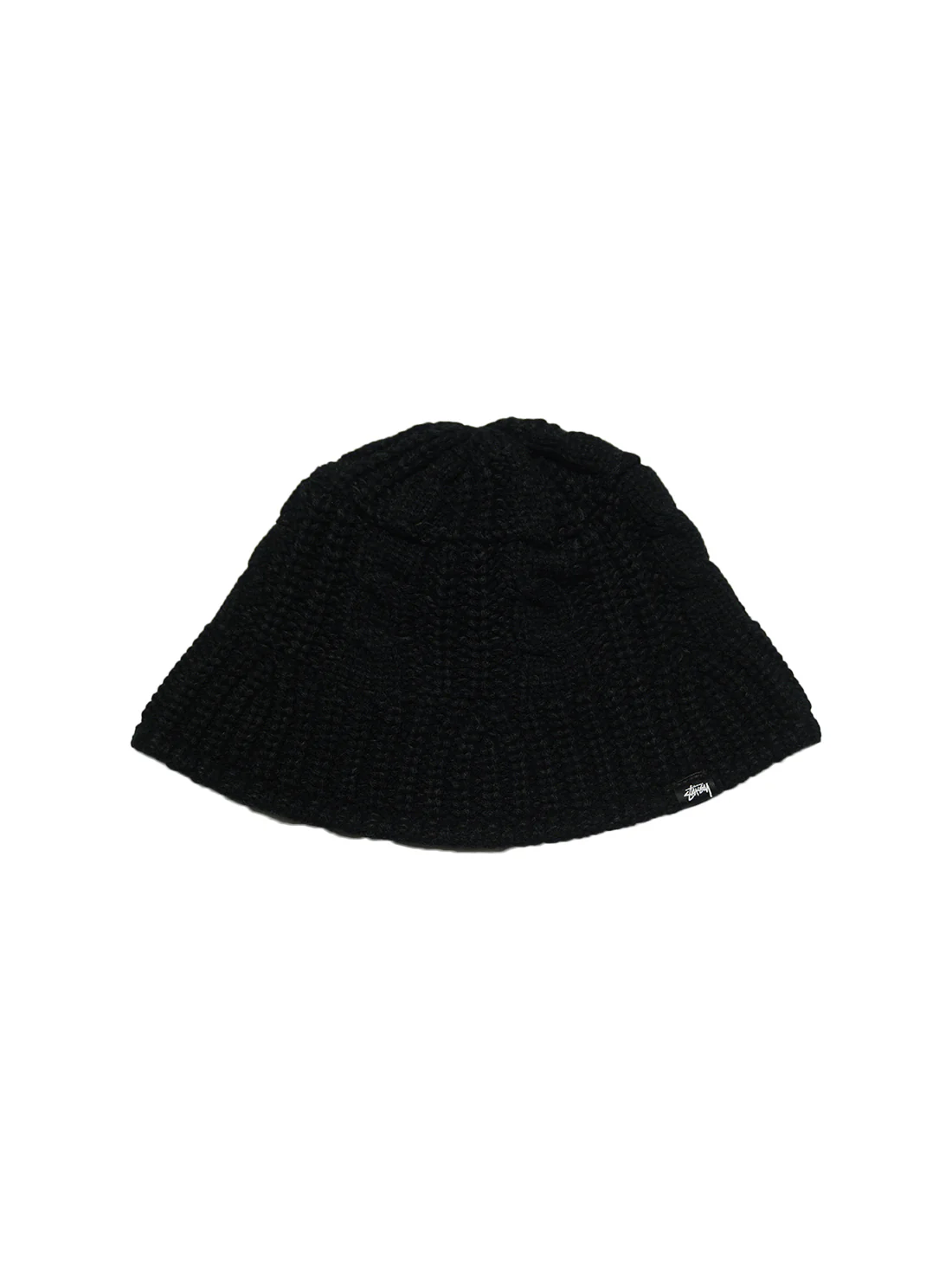 Stussy Cable Knit Bucket Hat - Black