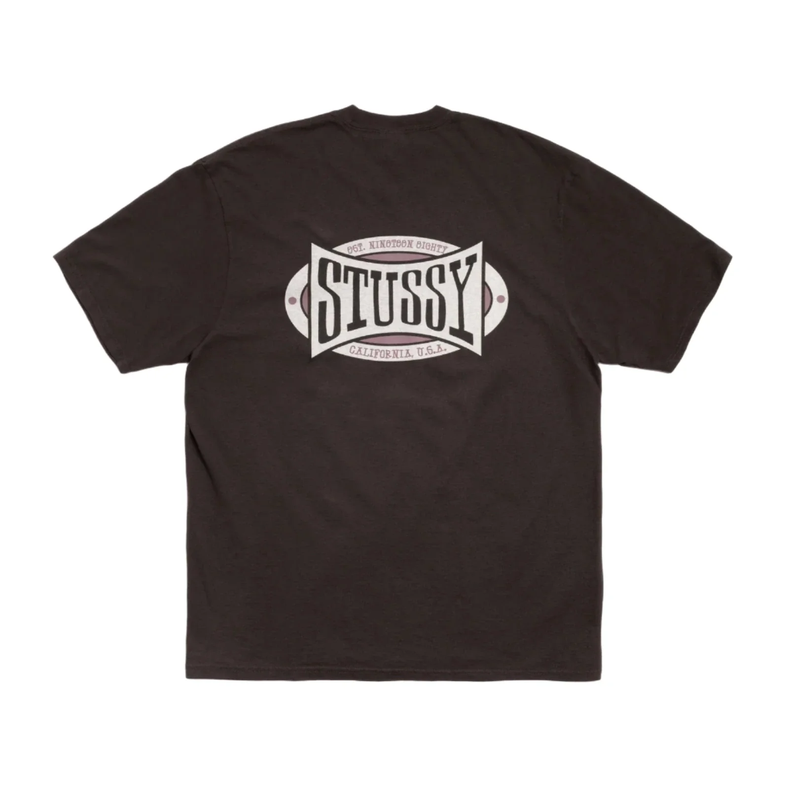 Stussy Champion Oval Pig. Dyed Tee - Faded Black