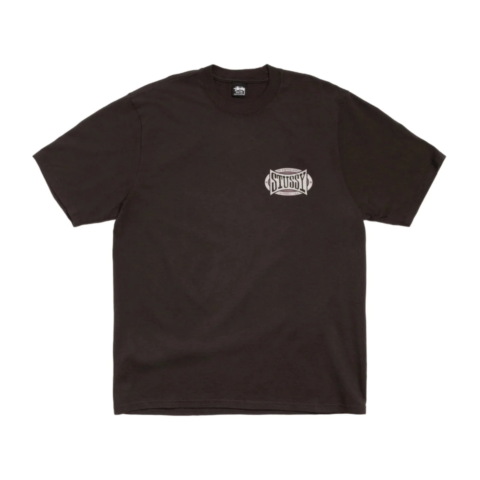 Stussy Champion Oval Pig. Dyed Tee - Faded Black - Image 2