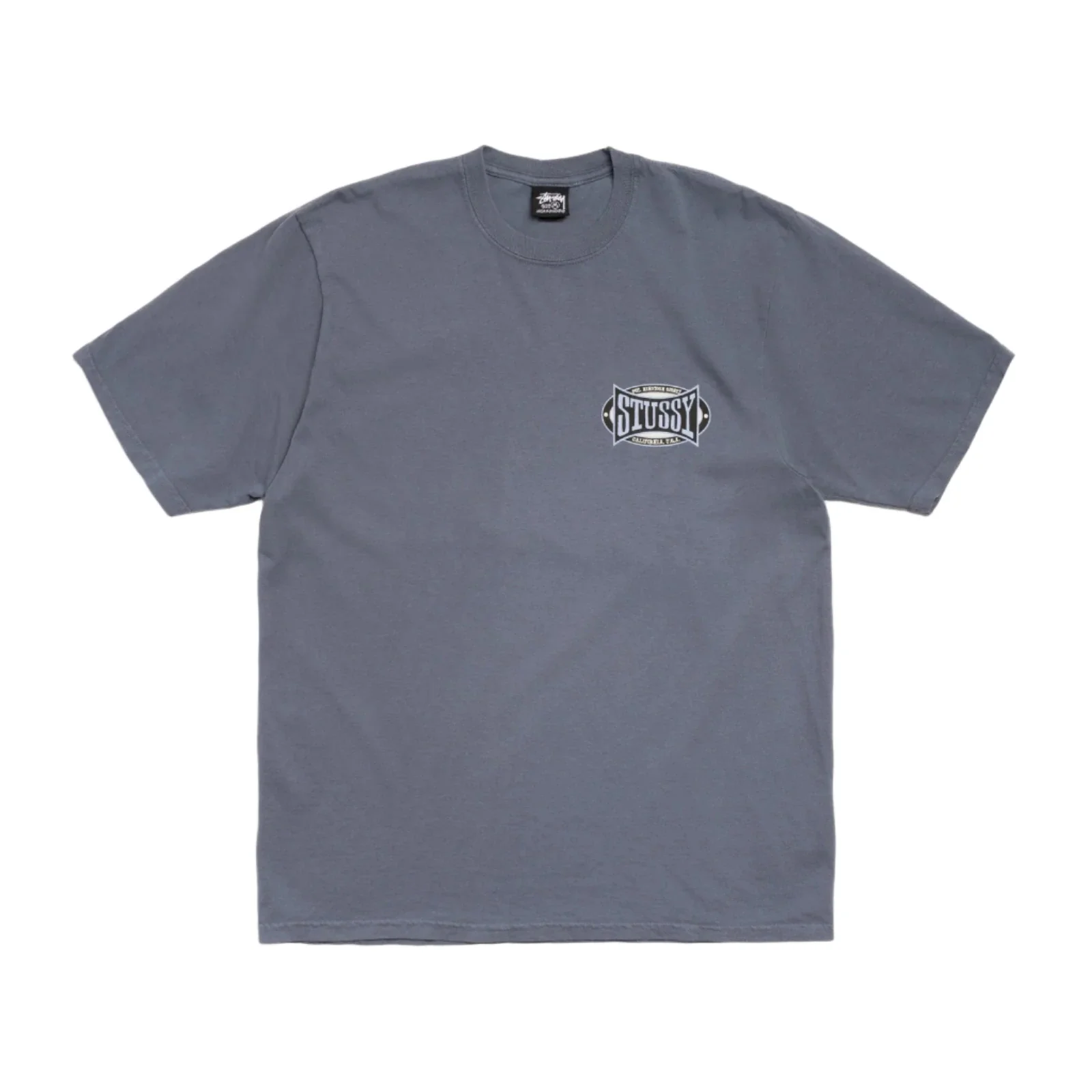 Stussy Champion Oval Pig. Dyed Tee - Navy - Image 2