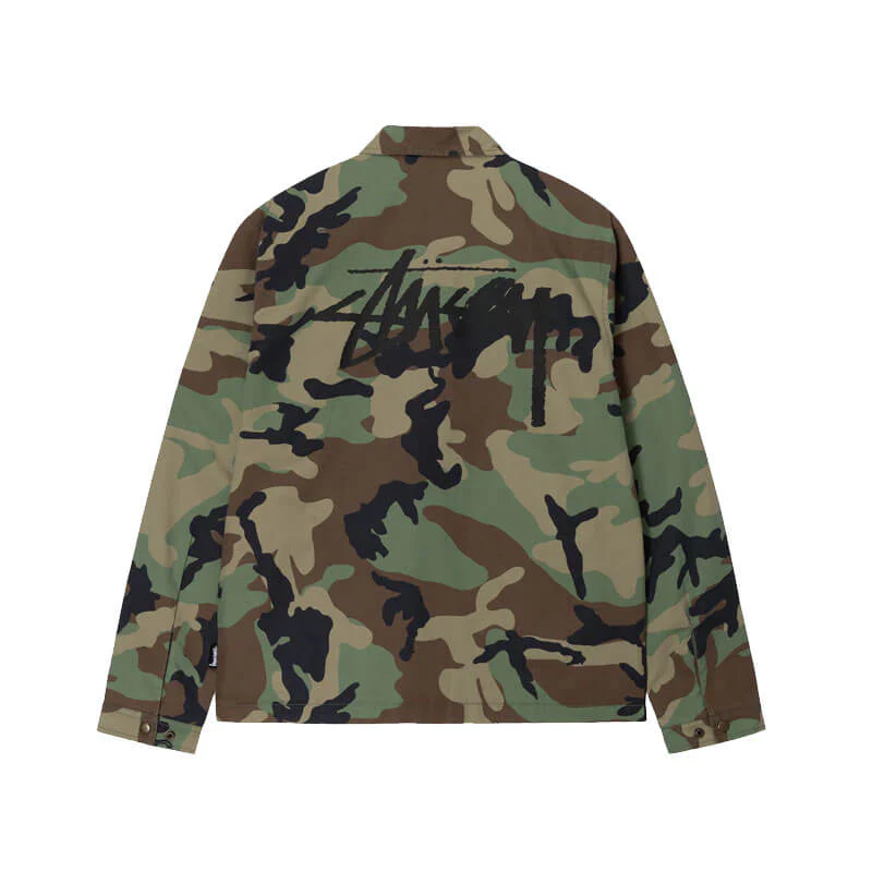 Stussy Coach Shirt - Woodland Camo