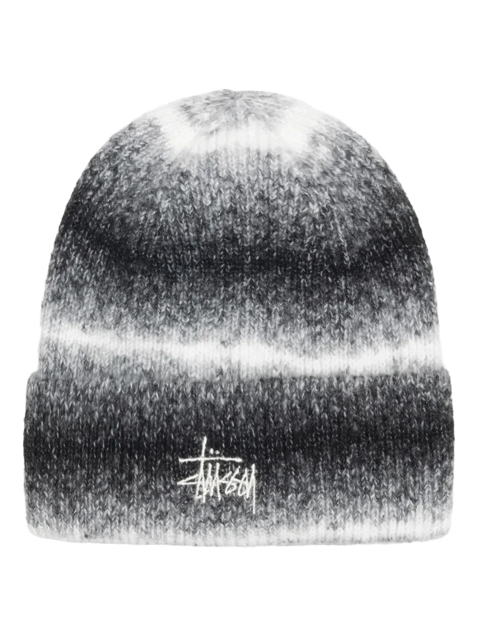 Stussy Cuff Basic Striped Beanie - Black