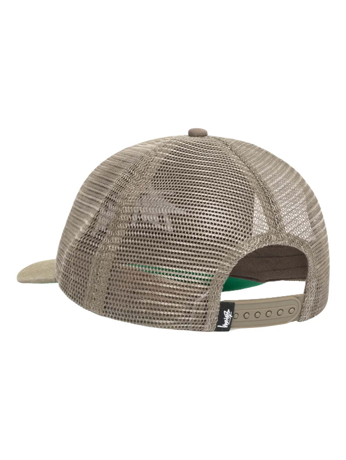 Stussy Mid Depth Big Stock Mesh Cap - Army Green - Image 2