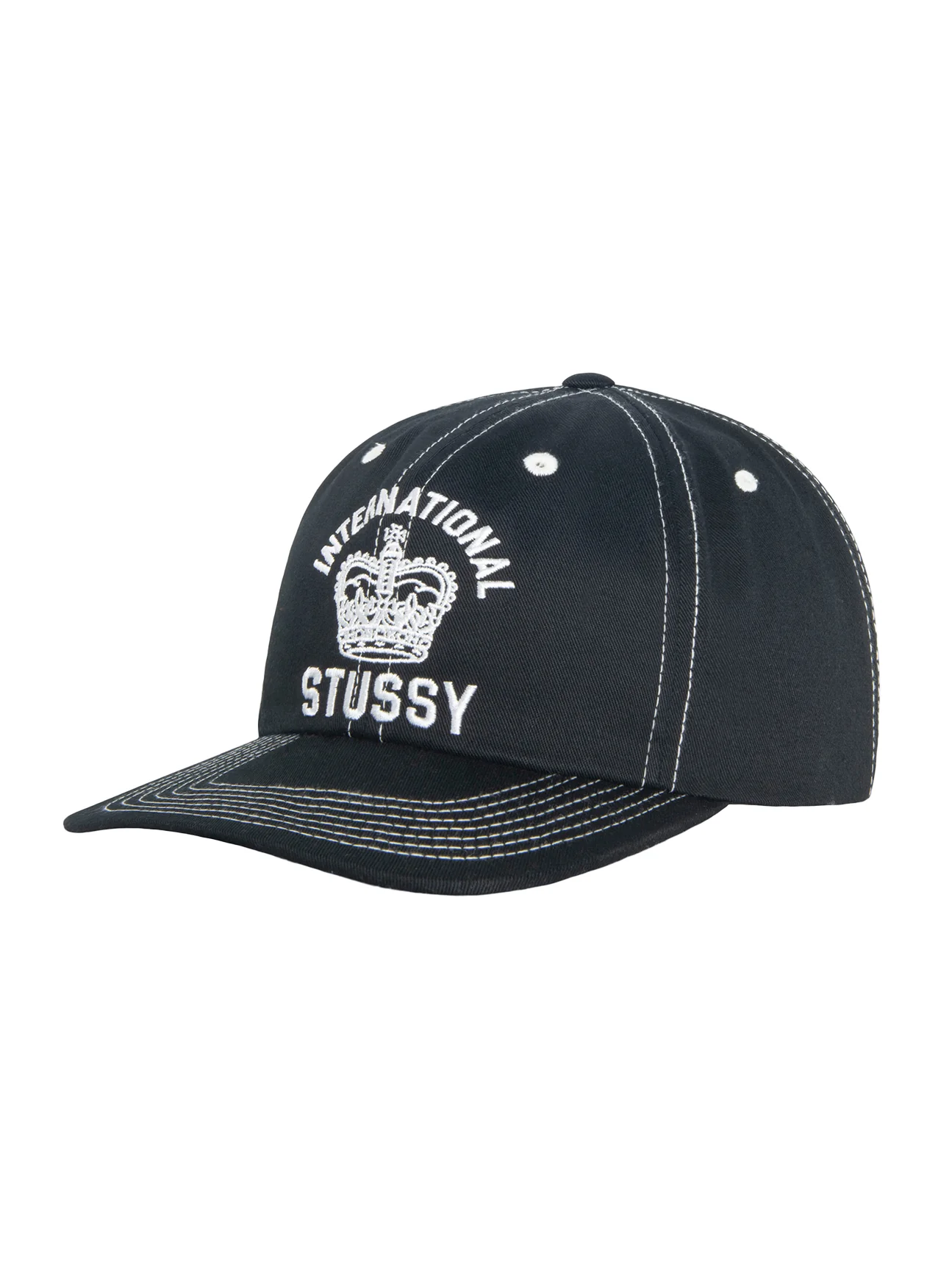Stussy Mid Int. Crown Snapback - Black - Image 2