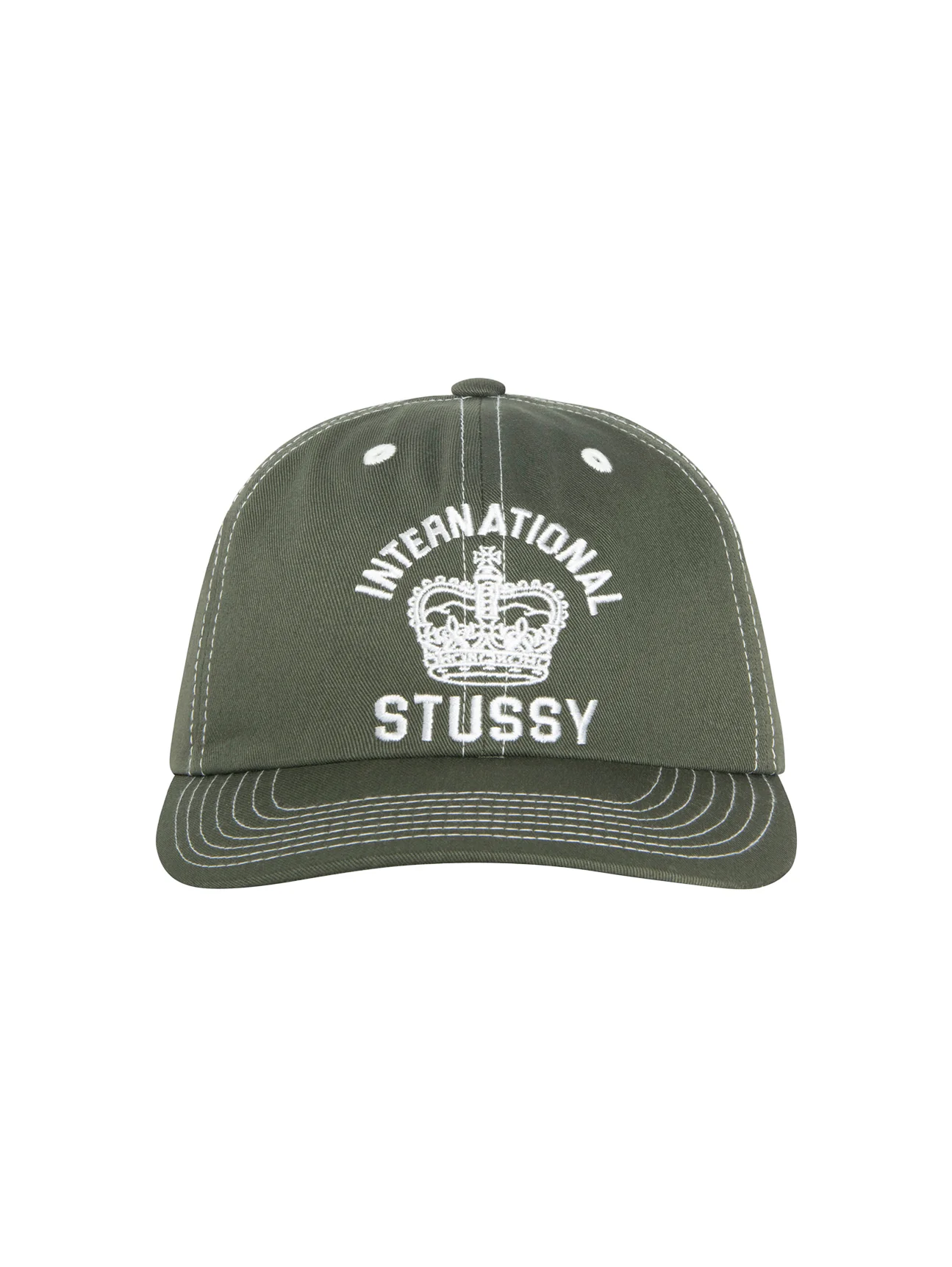 Stussy Mid Int. Crown Snapback - Dark Olive