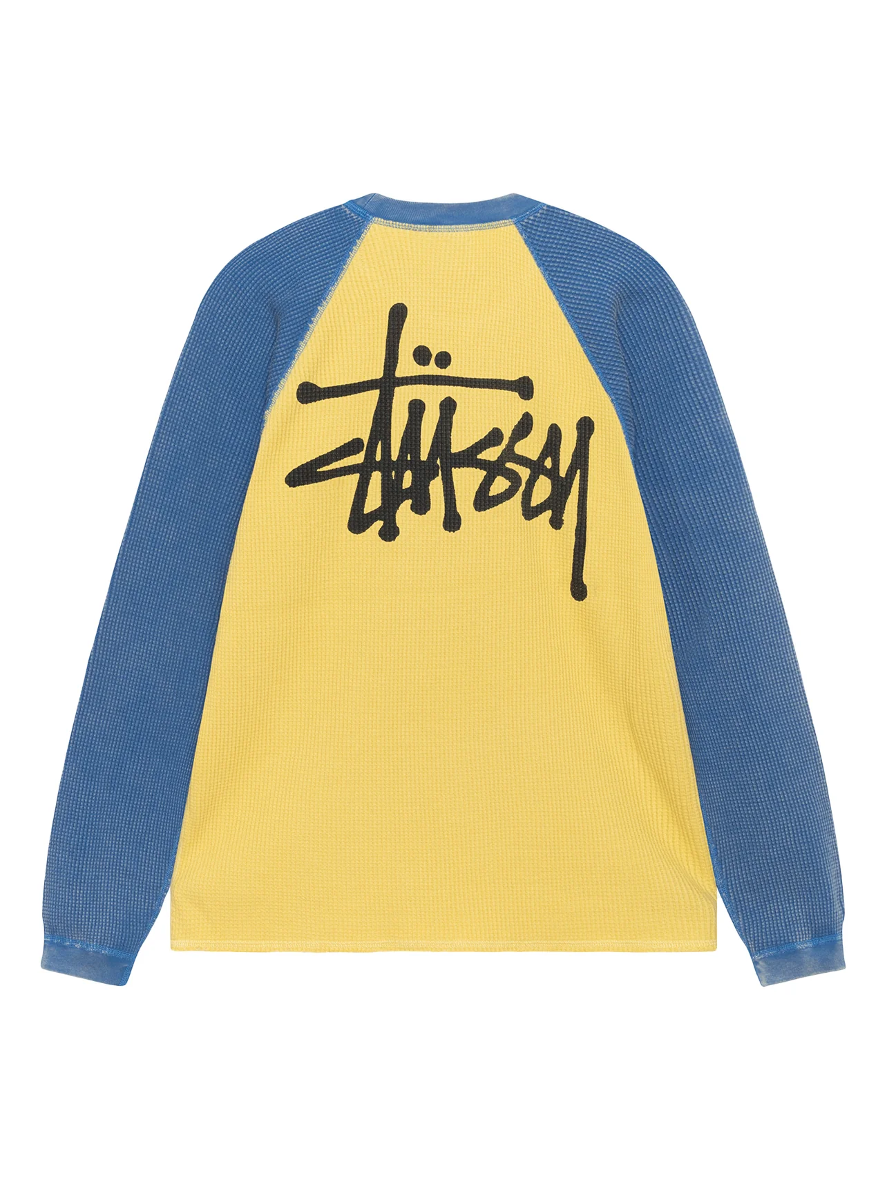 Stussy Raglan 2 Tone Thermal - Yellow - Image 2