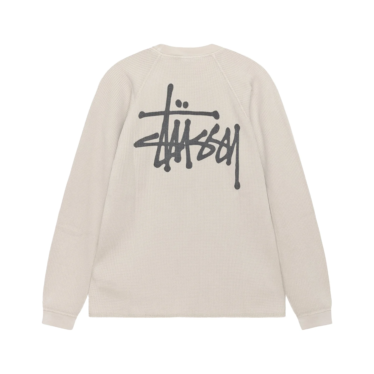 Stussy Raglan Thermal Basic Stock - Bone - Image 2