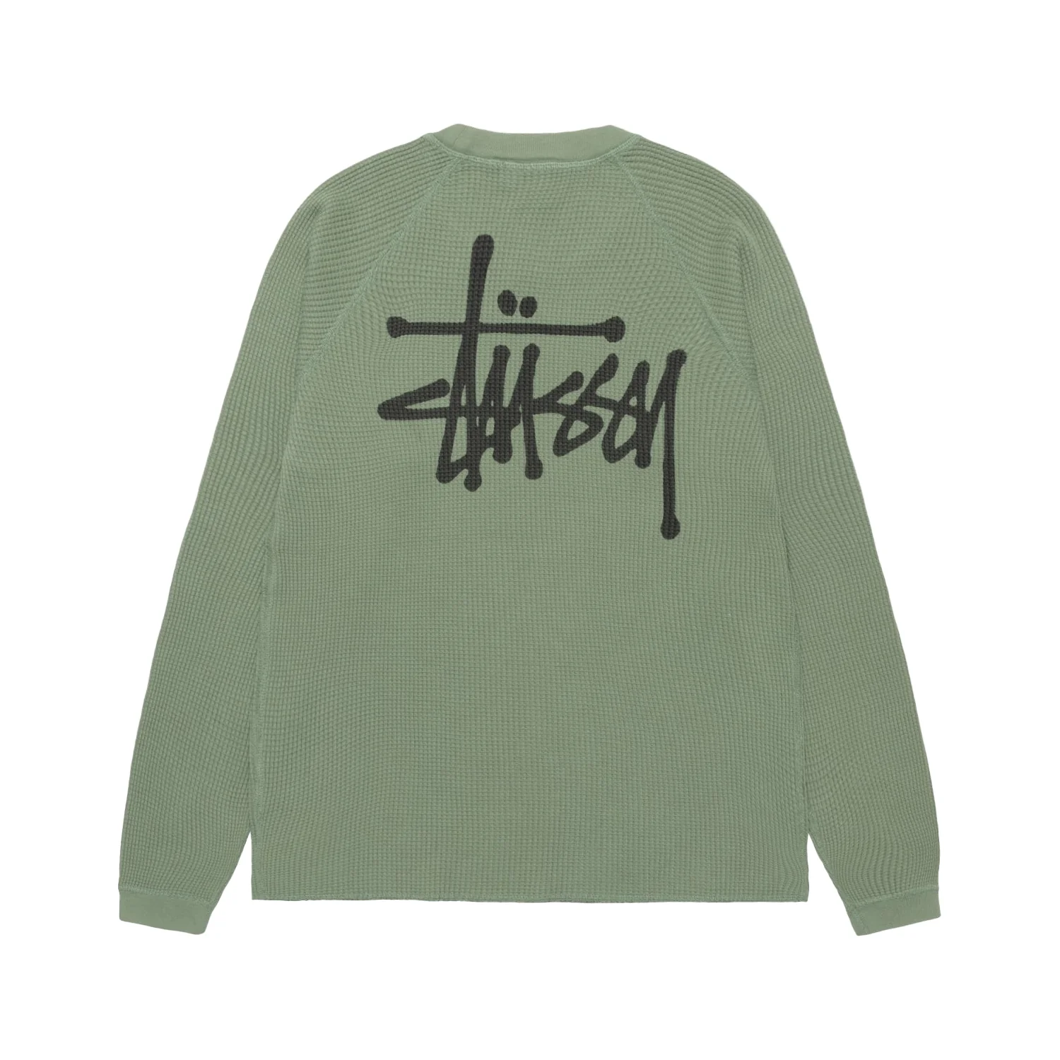 Stussy Raglan Thermal Basic Stock - Sage - Image 2