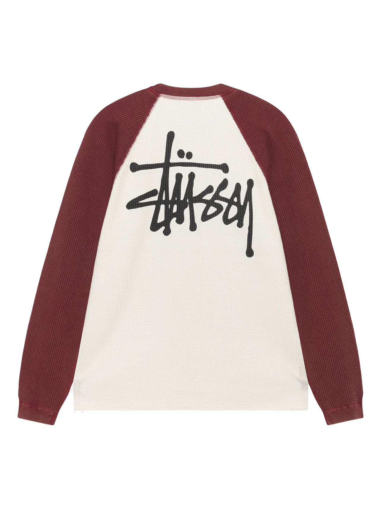 Stussy Raglan 2 Tone Thermal - Off White - Image 2