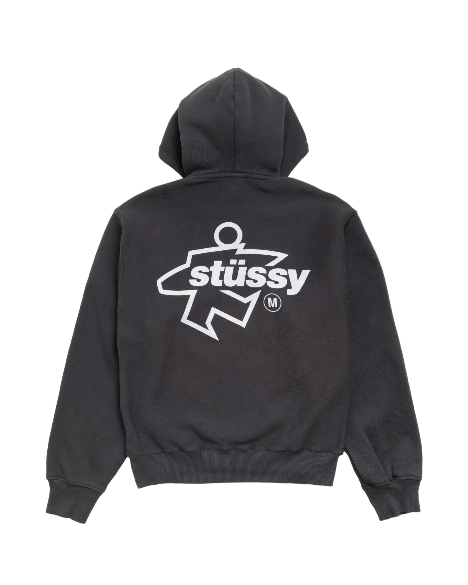 Stussy Surf Size Dyed Zip Hood - Faded Black