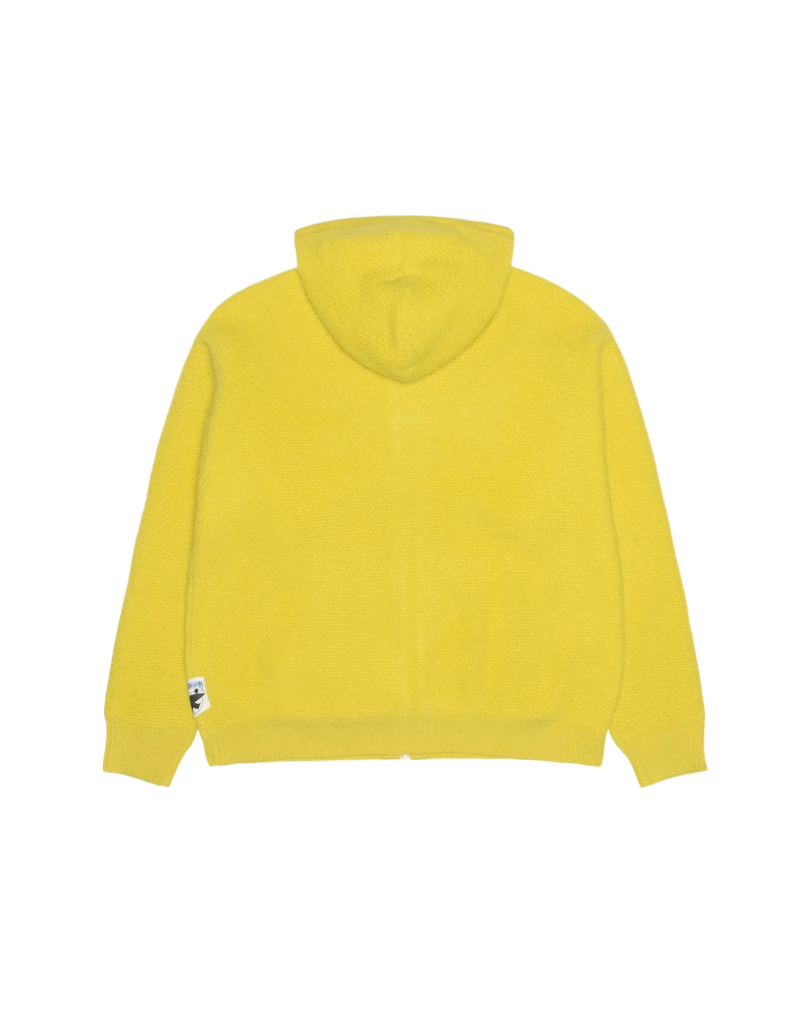 Stussy Textured Zip Hooded Sweater - Yellow - Image 2