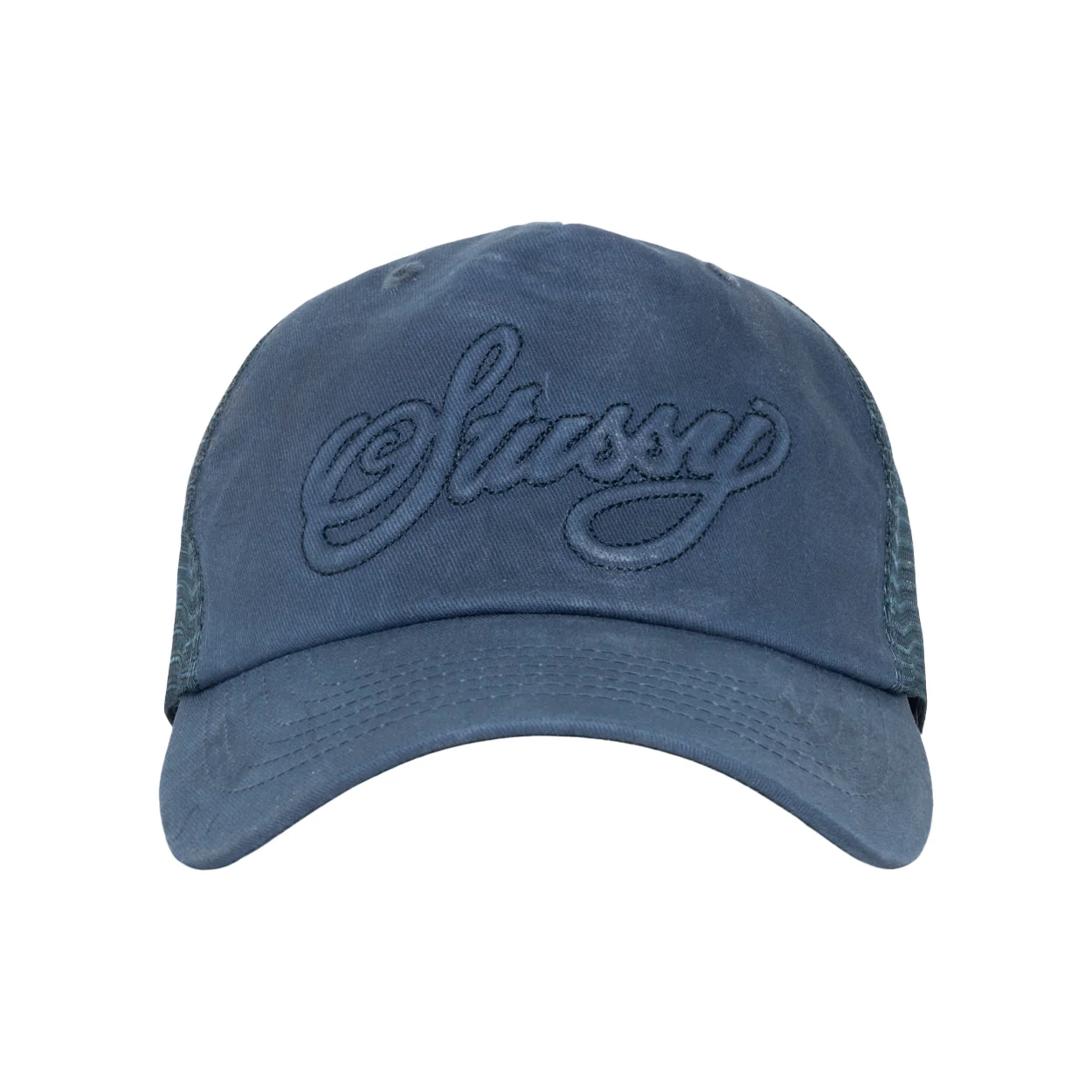 Stussy Trucker Cursive Stitch - Navy