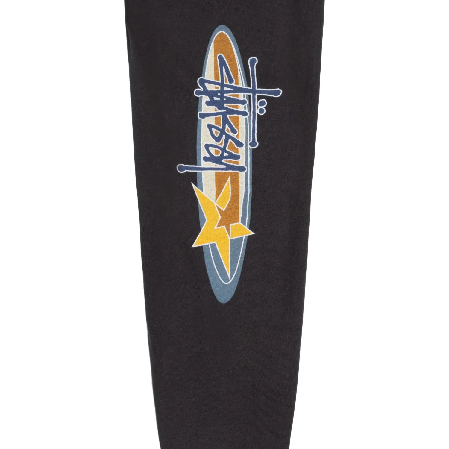 Stussy Two Star Pigment Dyed LS Tee - Faded Black - Image 3