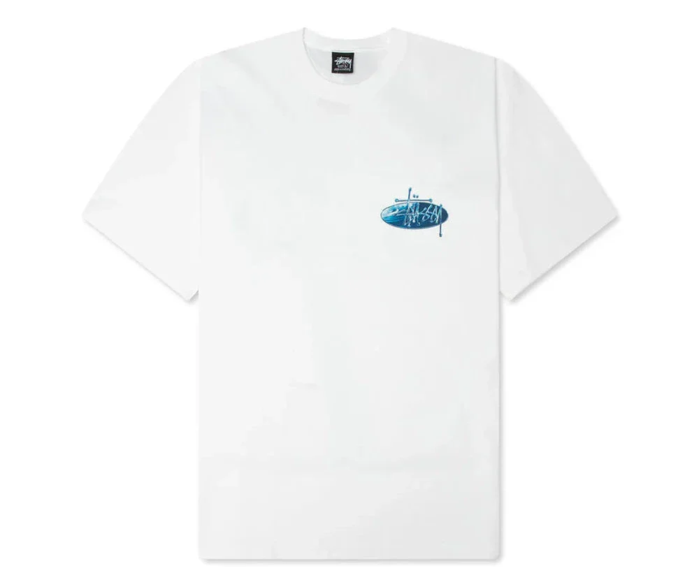 Stussy Wave Oval Tee - White - Image 2