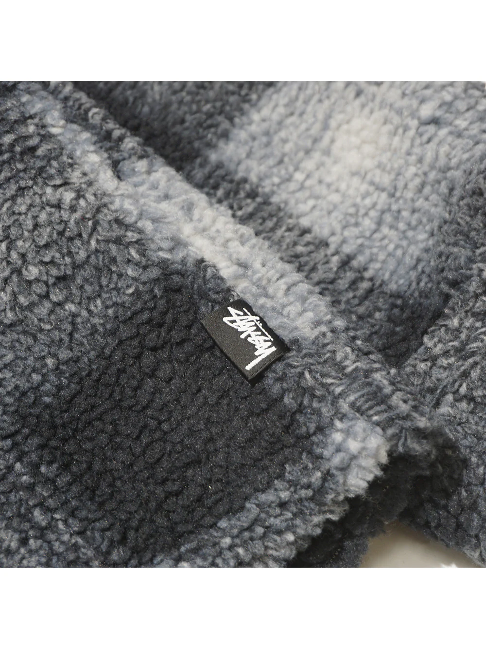Stussy Zip Sherpa Shadow Plaid - Black - Image 2