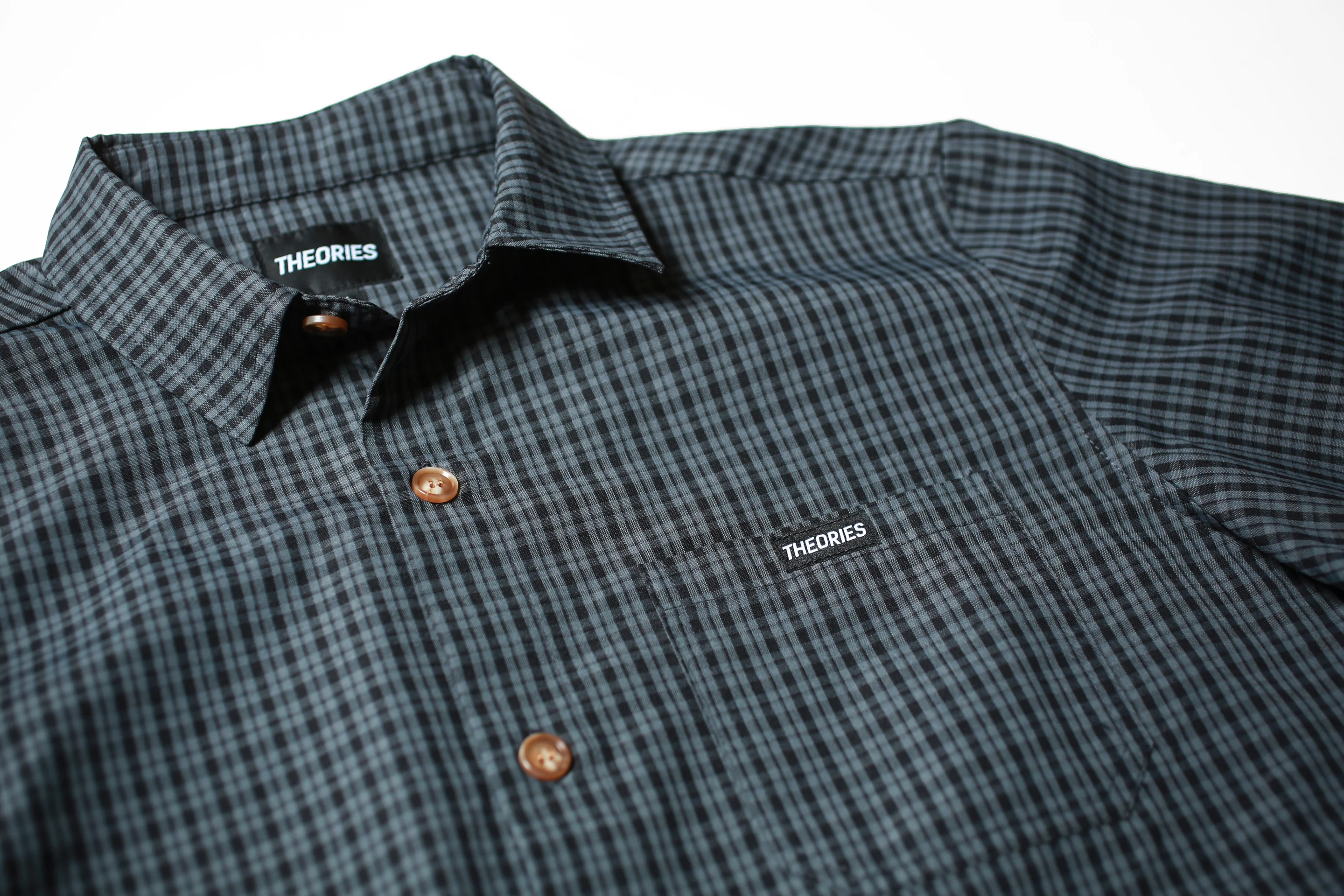 Theories Avignon Flannel Button-Up Shirt - Azure Blue - Image 3