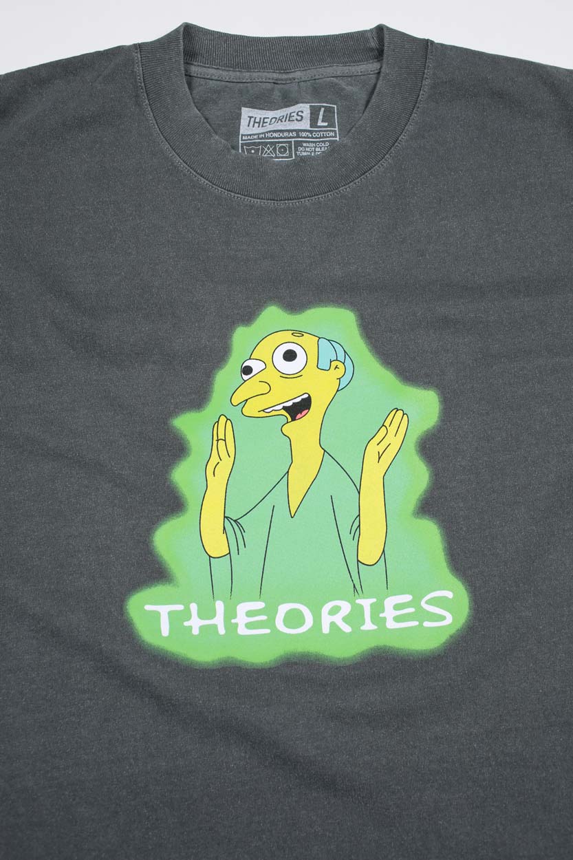 Theories Healthy Green Glow Tee - Washed Black - Image 3