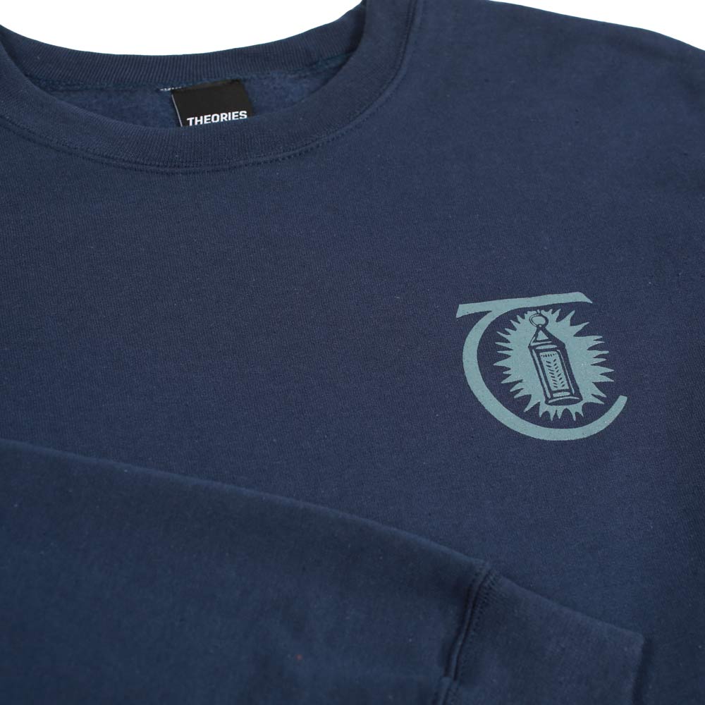 Theories Morning Star Crewneck - Navy - Image 3