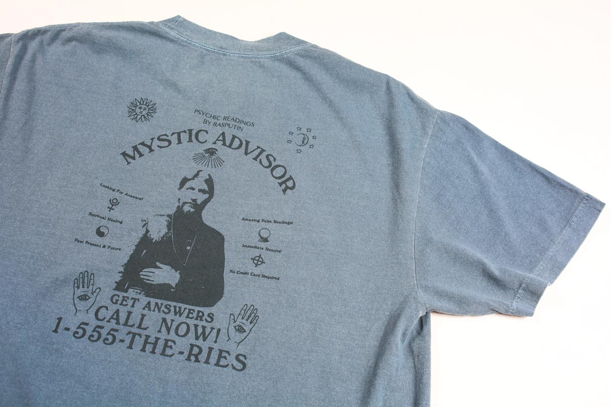 Theories Mystic Advisor Garment Dyed Tee - Washed Navy - Image 3
