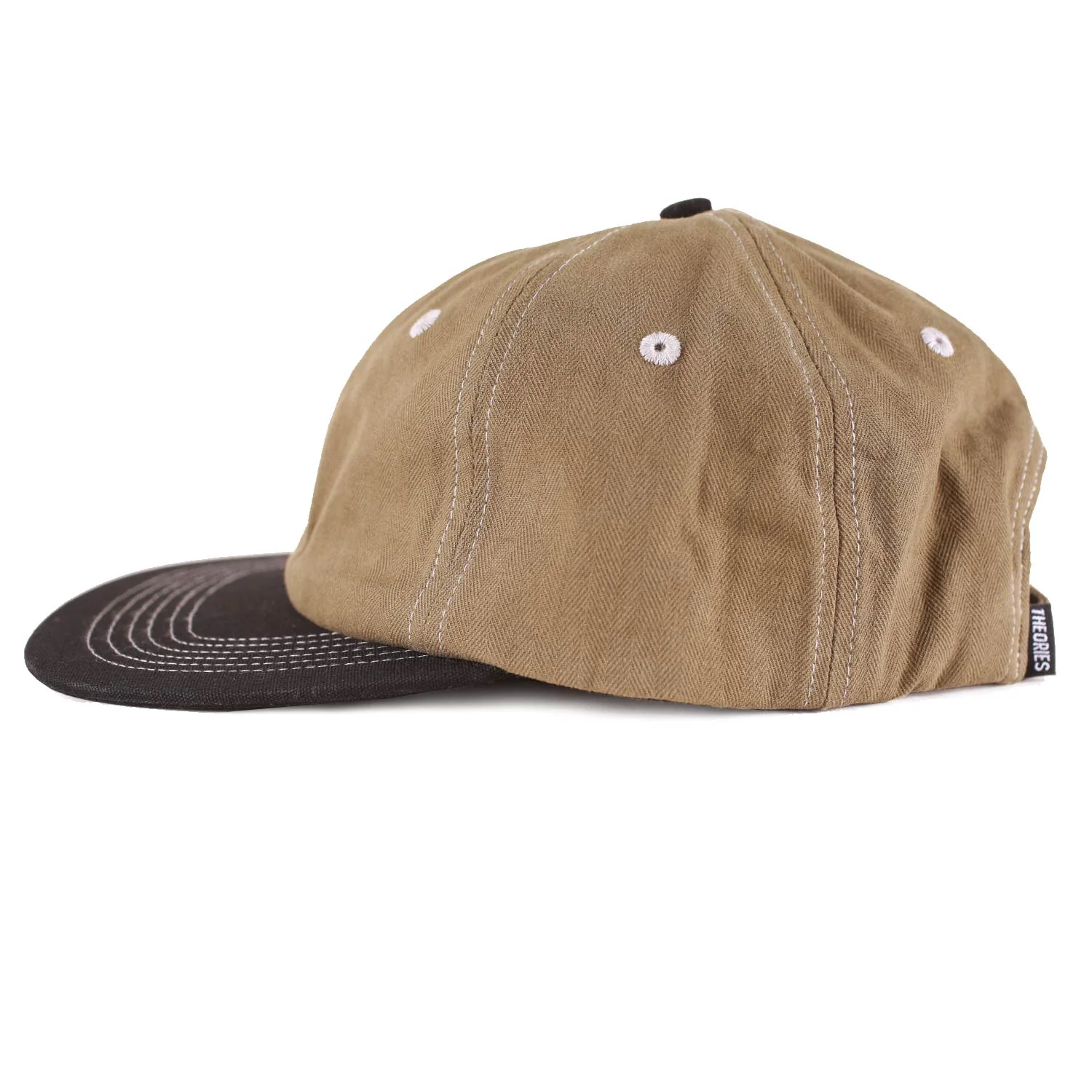 Theories Scribble Herringbone Snapback - Olive / Black - Image 2