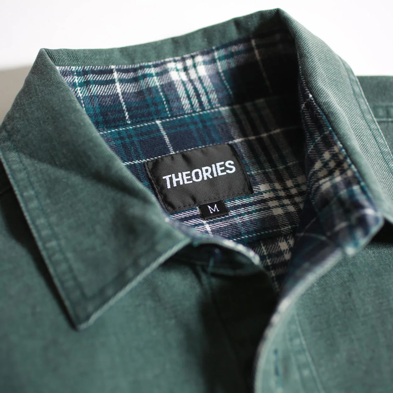Theories Union Flannel Lined Button Shirt - Sea Green - Image 6