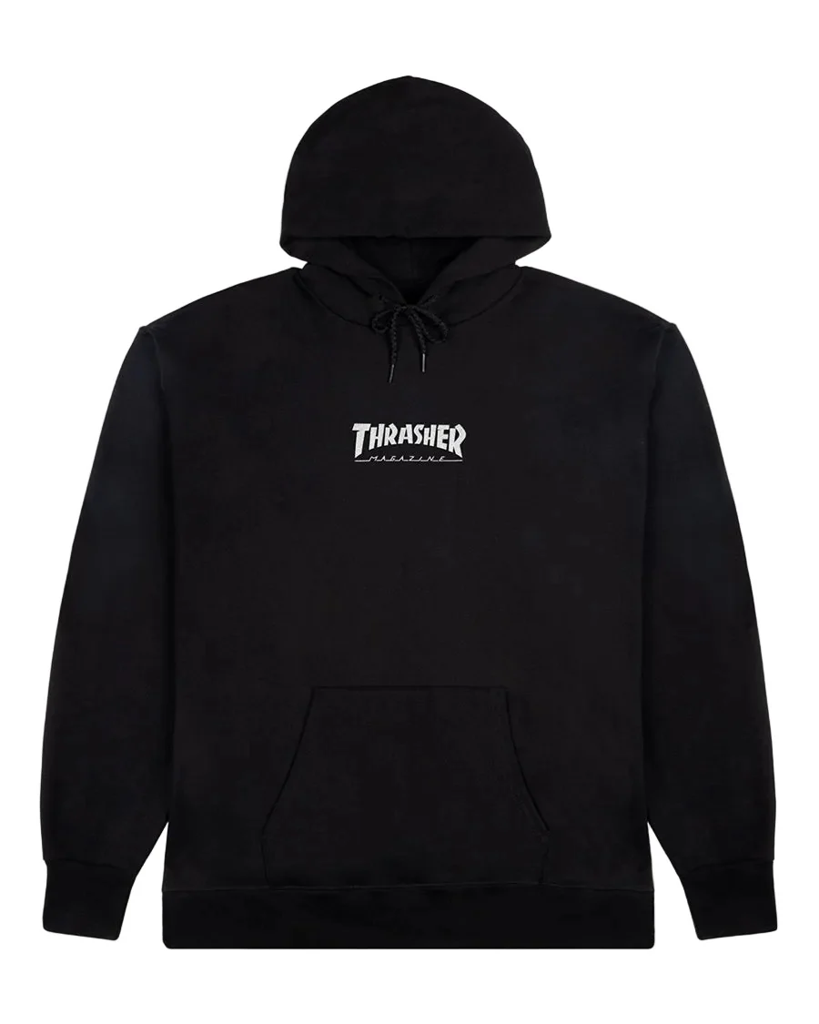 Thrasher Heavyweight Embroidered Mag Logo Hoodie - Black
