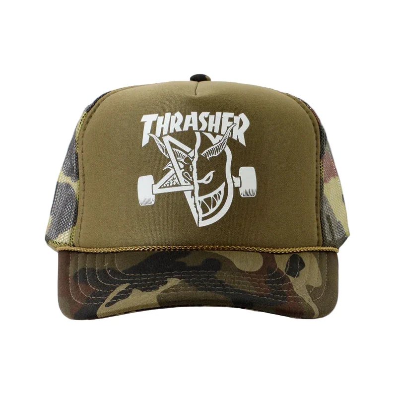 Thrasher x Spitfire Thrash and Burn Trucker - Camo