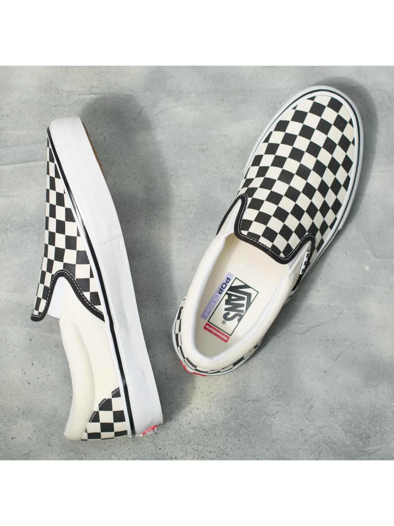 Vans Skate Slip On - Checkerboard Black / White - Image 4