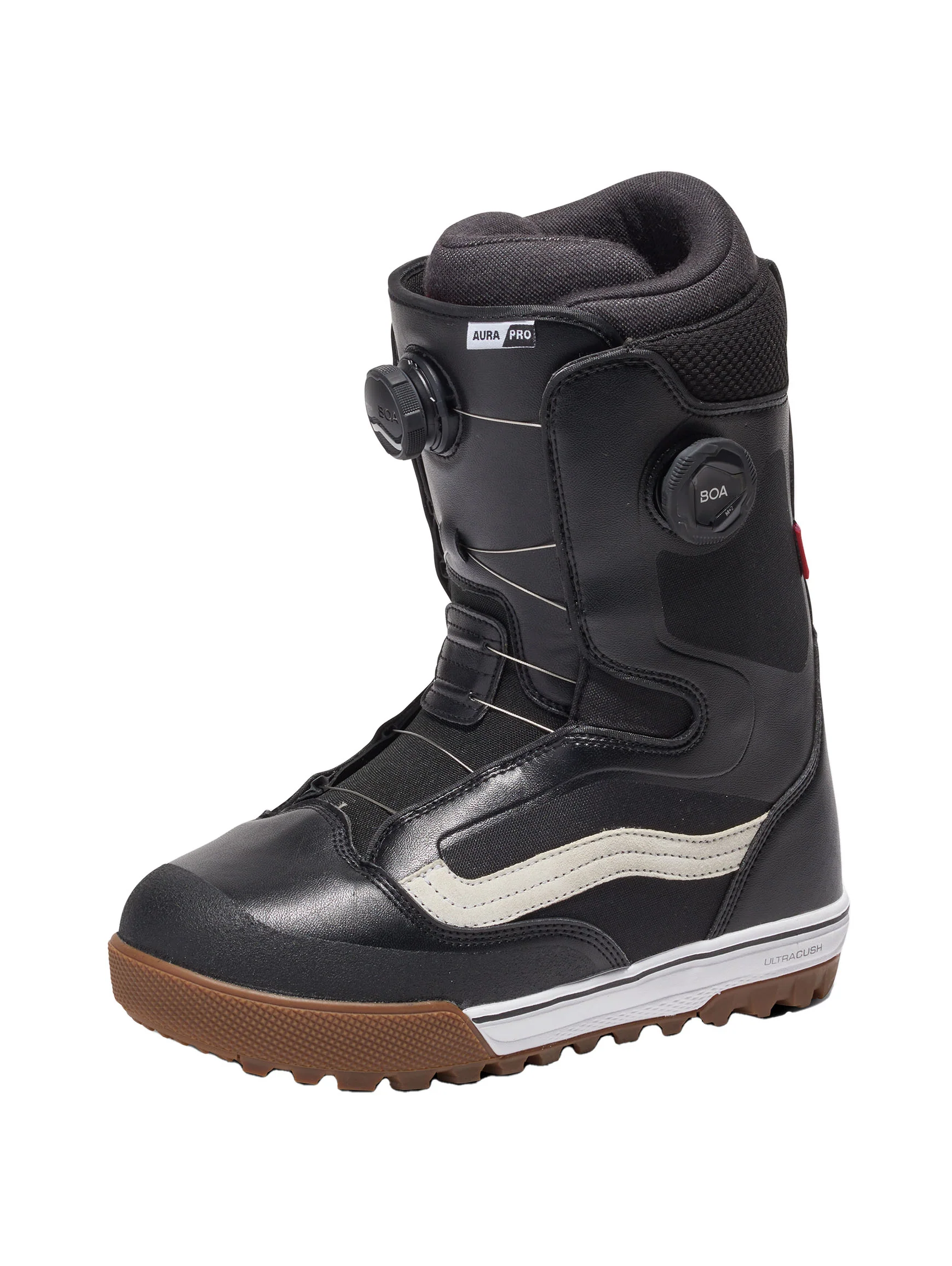 2026 Vans Aura Pro Men's Snowboard Boots - Black / White