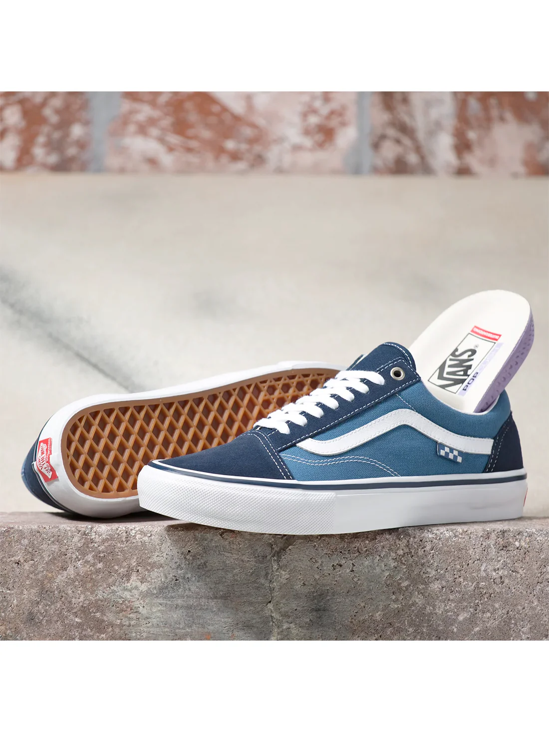 Vans Skate Old Skool - Navy / White - Image 2