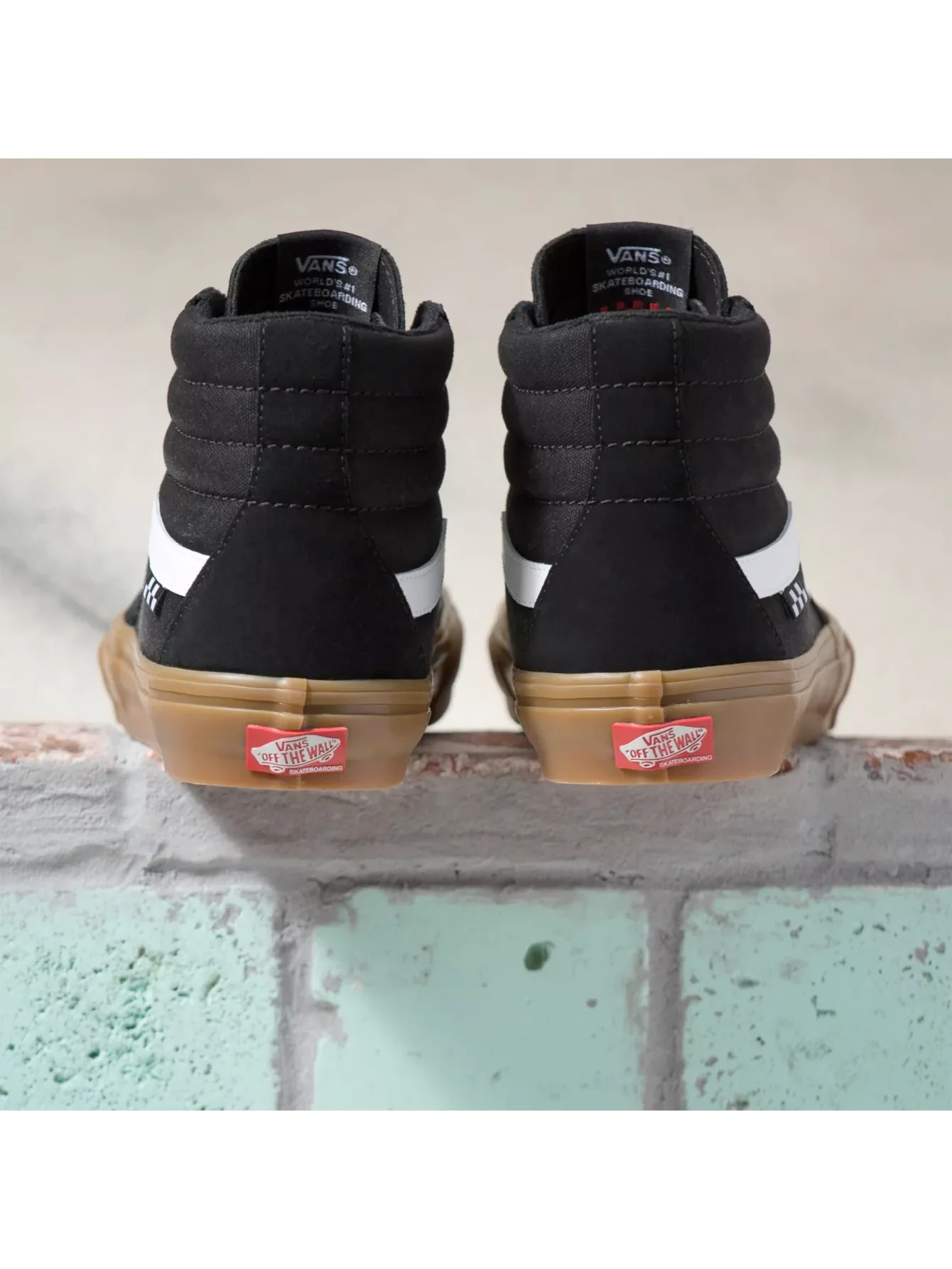 Vans Skate Sk8 Hi-Black/Gum - Image 5