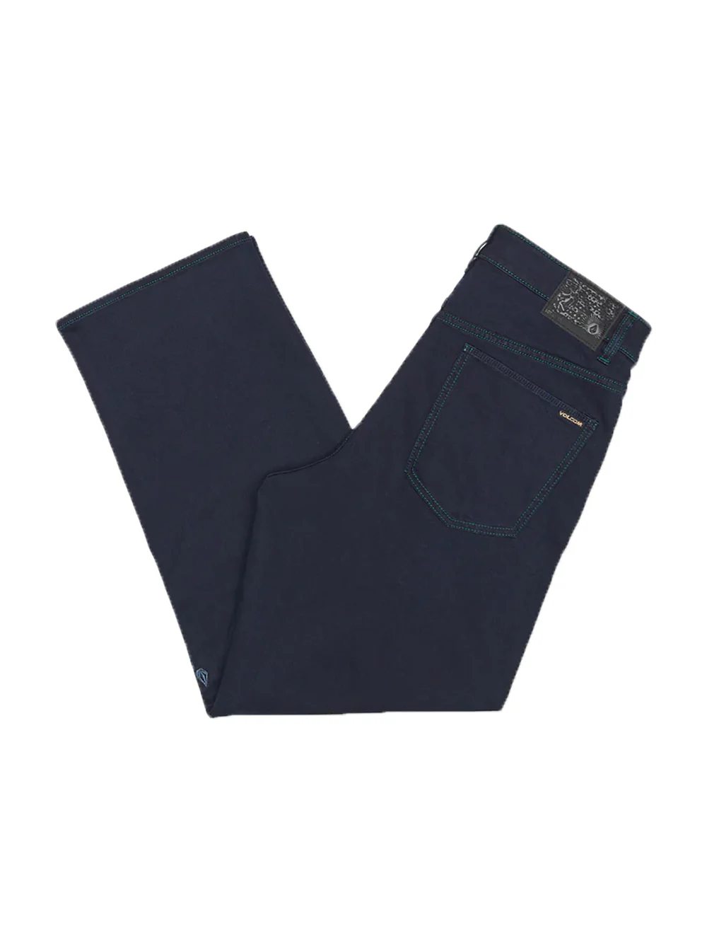 Volcom Billow Loose Fit Denim Jeans - Rinsed Blue - Image 2